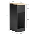 Miniatyrbillede 3 af 9: SoBuy Moderne sidebord med opbevaring, sort FBT111-SCH Black 20*35*60cm