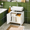 Miniatyrbillede 7 af 8: SoBuy Underskab til håndvask Badeværelsesskab 2 låger BZR179-W Under sink cabinet