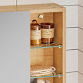 Miniatyrbillede 7 af 9: SoBuy Spejlskab Vægskab Badeværelsesskab Overskab BZR173-N Mirror Cabinet