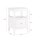 Miniatyrbillede 2 af 7: SoBuy Sengebord Sidebord Sofabord FBT131-W