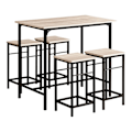 Miniatyrbillede 2 af 10: SåKøb Trækøkken Gårdhave Spisestue Møbler, Bord og taburetter,OGT11-N Wood table with 4 stools