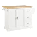 Pikkukuva 2 / 11: SoBuy Keittiösaareke kaappi ja klaffipöytä FKW41-WN White tabletop in wood