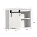 Miniatyrbillede 2 af 7: SoBuy Vægskab badeværelse Skab badeværelseskab BZR71-W Wall cabinet