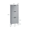 Miniatyrbillede 2 af 9: SoBuySkoskab Entré Skoskab Skoholder med rum SkohyldeFSR151-H-HG Grey 19*129*50cm