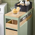 Pikkukuva 5 / 9: SoBuy Kapea kaappi WC paperiteline Hyllykokonaisuus BZR54-GR Green 24*65*82cm