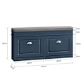 Miniatyrbillede 2 af 6: SoBuy Skoskab Skobænk med hynde Entré Skoskab FSR64-B Blue L104*B24*H52cm