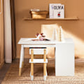 Miniatyrbild 1 av 8: SoBuy Skrivbord för barn med stol Skrivbord KMB113-W Pöytä: 90*60*53cm