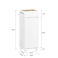 Pikkukuva 2 / 7: SoBuy kylpyhuone kaappi Pyykkikaappi BZR159-W White Base cabinet with laundry basket