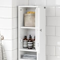 Pikkukuva 4 / 8: SoBuy kylpyhuone Korkea kaappi Pesukonekaappi vitriinit BZR34-W White