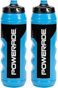 Två 946 ml (32 oz) sportvattenflaskor med envägsventil och ergonomisk läckagesäker design.