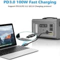 Miniatyrbillede 4 af 5: XT60 til USB-C-adapter, strømlagring, XT60 han til Type-C han, 100W 20V opladningsgrænseflade
