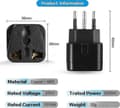 Miniatyrbilde 5 av 5: Sveitsisk J-type pluggadapter 3-pakning, universell reisebruk