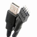 Pikkukuva 2 / 5: 9-nastainen USB-uros–yksittäinen USB Type-A -uroskaapeli