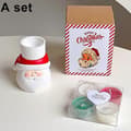 Miniatyrbillede 1 af 5: 5 stk. julefrokost julelysestage julemand gips lysestage duftlys