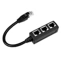 SOLUSTRE RJ45 Ethernet Splitterkabel 1 hane till 3 hona nätverksförlängningskabeladapter
