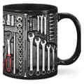 Verktygslådeformad mugg, original kaffemugg, stor keramisk temugg