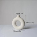 Miniatyrbillede 4 af 4: Nordisk rund hul vase i Keramik White Medium