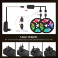 Miniatyrbillede 8 af 8: LED Strip RGB5050 Music Sync 44-Key Remote MultiColor ColorRGB 5m 5050 LED strip