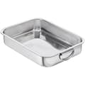 Bageform - Rustfrit stål - Til stegning af kød, store kødstykker eller kager. Mål: 36*27*10 mm. Sølv. Silver 25 x 35 cm