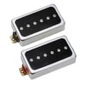 P90 elgitarrpickuper, humbucker-pickupstorlekar, single-coil-pickuper, hals- och stallpickuper, gitarrtillbehör och beslag. Silverblack