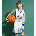 Miniatyrbild 2 av 5: Stephen Curry #30 Basketbollströja Set Warriors Uniform för Barn och Ungdom Vit - Perfekt Vit XS (110-120CM) White