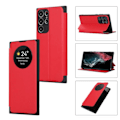 Miniatyrbillede 1 af 5: TG Samsung Galaxy S23 Ultra - Stilful Smart Case med Kortslot Rød