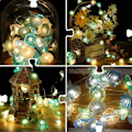 Miniatyrbild 5 av 10: Stränglampor LED-lampor GUL SKALSTYLE GUL SKALSTYLE Yellow Shell Style Yellow Shell Style
