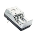 Miniatyrbillede 1 af 2: 4x Batterilader - AA, AAA & 9V Batterier Sølv