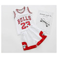 Miniatyrbild 2 av 2: 23 Michael Jordan Bulls Basketbollströjor Korta Dräkter vit-Xin vit 120cm white