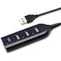 Pikkukuva 3 / 5: (Musta) USB 2.0 Korkea multi-USB Multi-USB -sovitin 4 porttia kannettavalle tietokoneelle vastaanotin IT-tarvikkeet