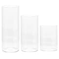 3-delat ljusstakeöverdrag i glas, glaskolonnljusstake, ljuskopp