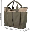 Large Multi-Pocket Garden Bag for Garden Tool Storage (Green + Khaki)