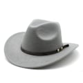Miniatyrbild 5 av 6: Amerikansk Western Cowboyhatt Filthatt För Män Och Kvinnor Ridhatt Rullad Kant Faux Ull Jazzhatt Cowboyhatt Vinröd Claret