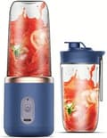 This personal blender makes smoothies and creamy drinks and comes with a 35ml travel bottle; it's compact and portable.