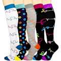 Pikkukuva 1 / 5: 5 paria kompressiosukkia, polvisukkia, tukisukkia (YJD) Sekalaiset värit Mixed colors L-XL