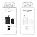 Compatible with Samsung PD 25W SuperCharge Interface for Charging S23 e White 25W Set Head +1 M cable