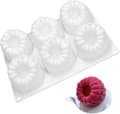 Hedelmävaahtomuotti, silikonimuotti 6 kololla vadelmille