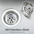 Miniatyrbillede 4 af 5: Diameter 78mm, 2. generation, 304 Pots Prop-Hætte Drænprop Hætte Rustfri