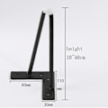 Miniatyrbillede 3 af 4: 10cm-40cm Jern Bordben til Metal Møbler Fod Sort Guld Stol Sofa Seng Hårnål Skrivebord Ben Skab Fødder til Kommode - Perfekt 20cm 20cm Gold 4 pc