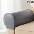 2-pak PU læder sofa armlæns handsker beskyttelsesbetræk, elastisk og vandtæt, egnet til sofa stol armlæn Gray