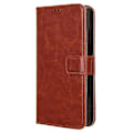 Miniatyrbillede 5 af 5: Til TCL 501 Wallet Case Stativ Crazy Horse Texture Læder Telefon Case - Rød (YJD) Brun Brown TCL 501