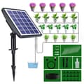 Automatic Solar Irrigation System with Drip Irrigation Kit and Timer, suitable for balconies, terraces, and gardens.