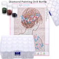 Miniatyrbilde 6 av 10: Diamantmaleri Boreflasker Perler Oppbevaringsbeholder 24 stk 24pcs Bottles with box&1 Lable