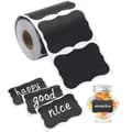 Wavy Chalkboard Labels - 120 Waterproof, Reusable Chalkboard Labels, Includes 1 Liquid Chalk Pen, Suitable for Mason Jars, Craft Rooms, etc.