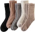 Halkfria fleecesockor - 5-pack - Varma fleecesockor - Damsockor