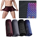 Pikkukuva 1 / 5: 4 kpl Bambu Boxerit Miehille Mikrokuitu Boxer Briefsit Alusvaatteet Kompressio Stretch-Xin 2XL