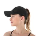 Dam Cross Ponytail Hatt med Justerbar Hög Nacke