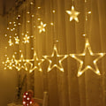Miniatyrbillede 1 af 5: 120 LED Gardinlys, Vindue Lysstreng med 8 Blinkende Tilstande, Ramadan Dekoration til Jul, Bryllup, Fest, Hjemmeindretning