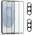 Kompatibel med Samsung S25 skärmskydd (2-pack) & linsskydd (2-pack) - 9H härdat glas - ultra-hög kvalitet 3D