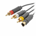 Miniatyrbillede 4 af 4: TG S-terminal / AV-stik til XBOX 360 interface grå